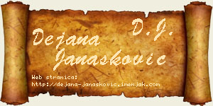 Dejana Janašković vizit kartica